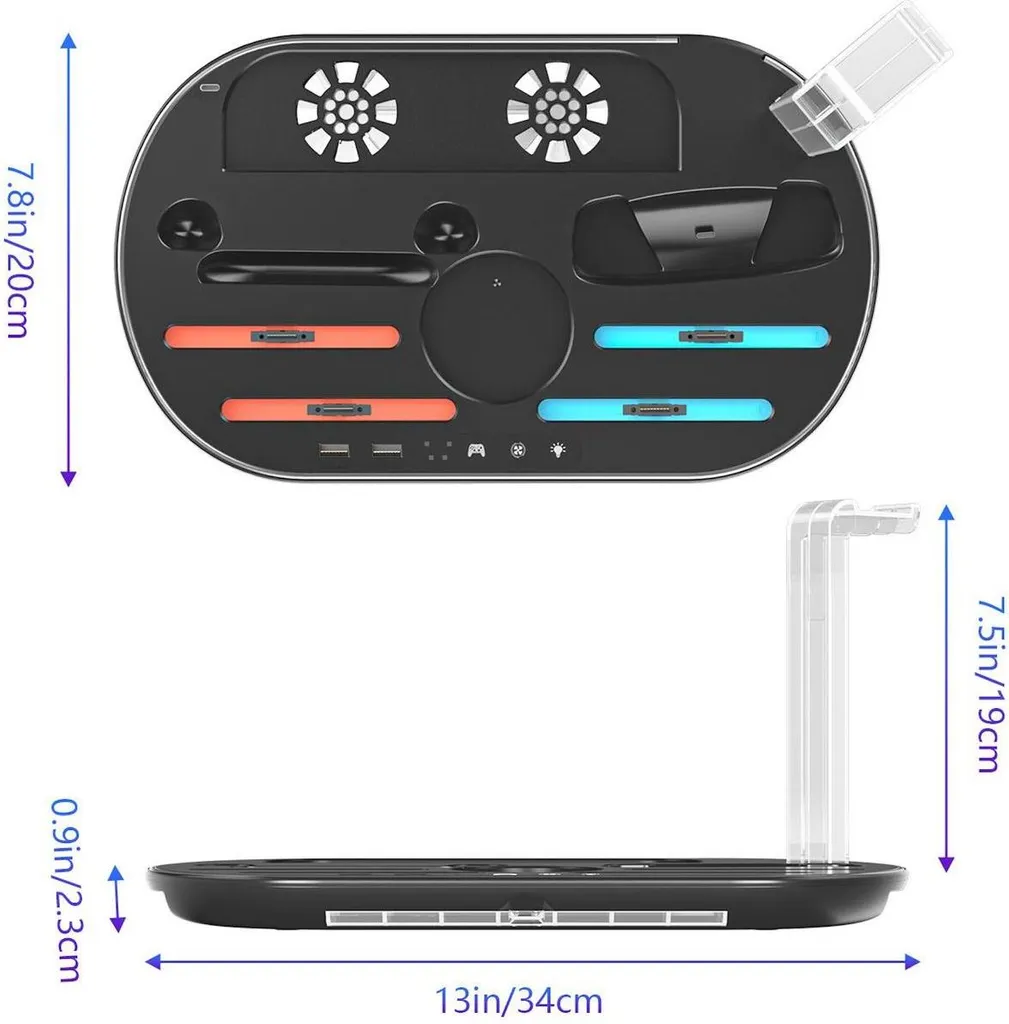 Dock de Support Multifonction pour Nintendo Switch 2 et Rangement Jeux - 4