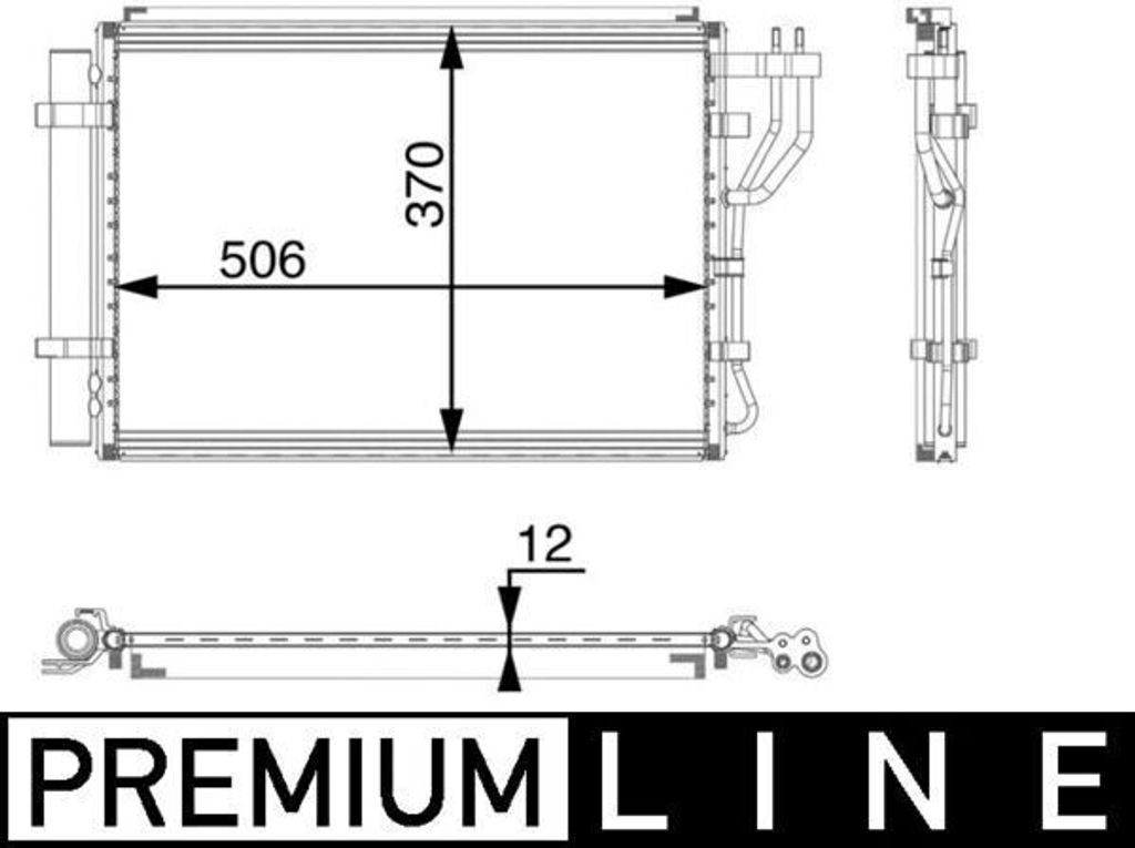 MAHLE AC 48 000P Kondensator Klimaanlage Klimakondensator für HYUNDAI ix20 (JC) +Trockner