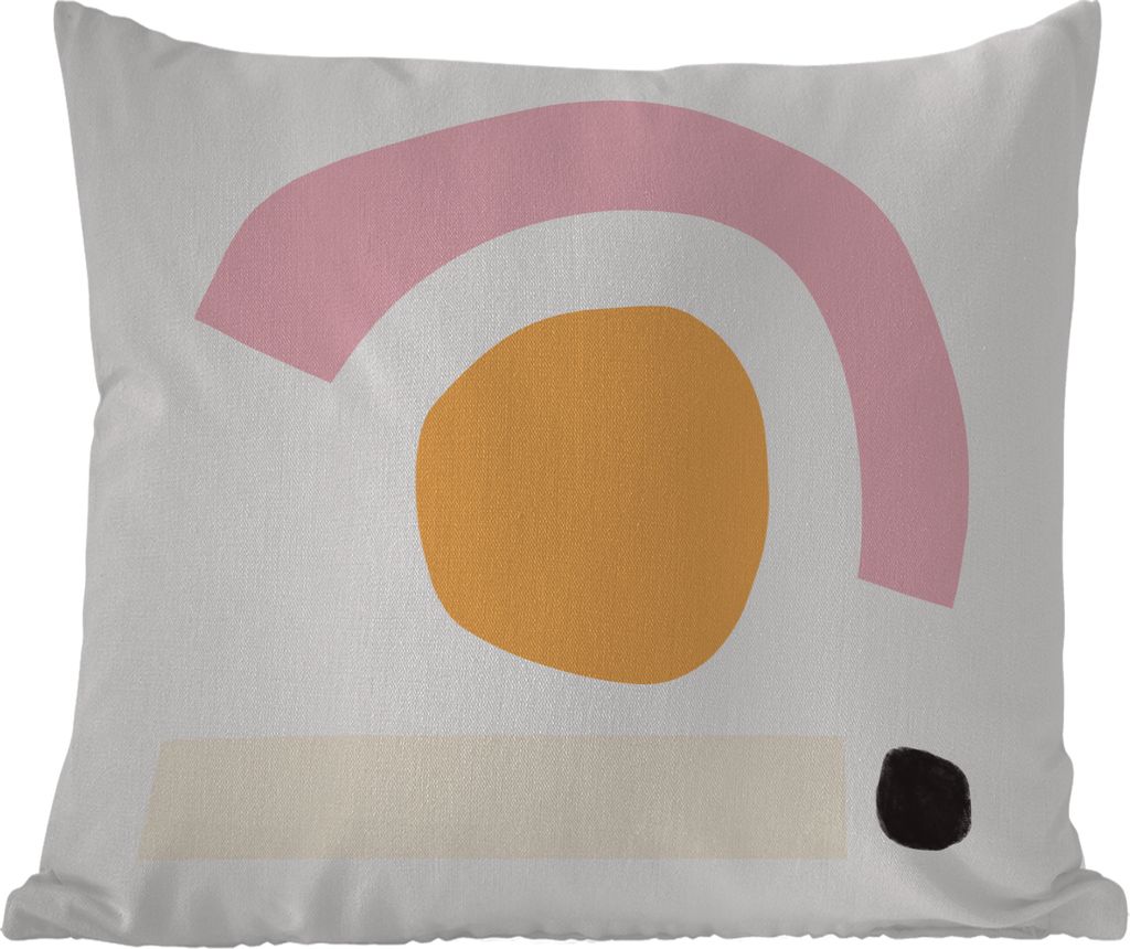 MuchoWow Outdoor Kissen - Geometrische Formen - Minimalismus - Pastell - 45x45 cm - Wetterfest - Lounge Kissen - Fotokissen - Dekoratives Kissen
