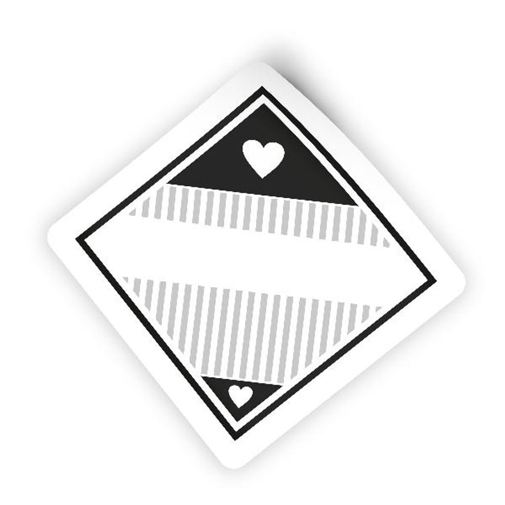 itenga 50 x Marmeladen Etikett zum Beschriften 4,5x4,5cm karo schwarz weiss