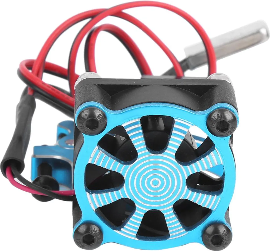 Kit Raffreddamento RC Motor Heatsink Blue + Ventola Sensore Termico