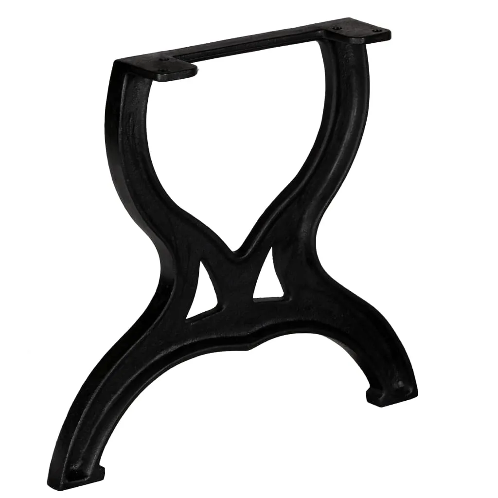 Supports de Table Basse en Fonte pour Meuble DIY Style Industriel X - 2