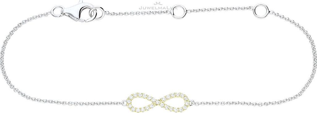 Damen Armband 925 Silber vergoldet Zirkonia JL10-03-1641 Unendlichkeit