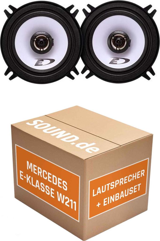 Lautsprecher Boxen Einbaupaket vorne Alpine SXE-1325S passend für Mercedes E-Klasse W211 | 2x Tief-Mitteltöner mit integriertem Hochtöner 200W MAX