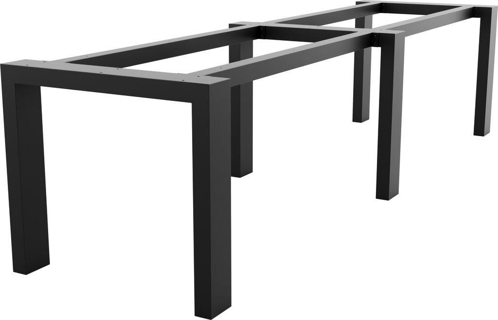 MetaloPro Extreme Stabile Metall Lange Tischbeine, Schwarz Tischkufen/Tischgestell für Esstisch, Schreibtisch Möbelfüße Beine, Trapez Form, Sch...