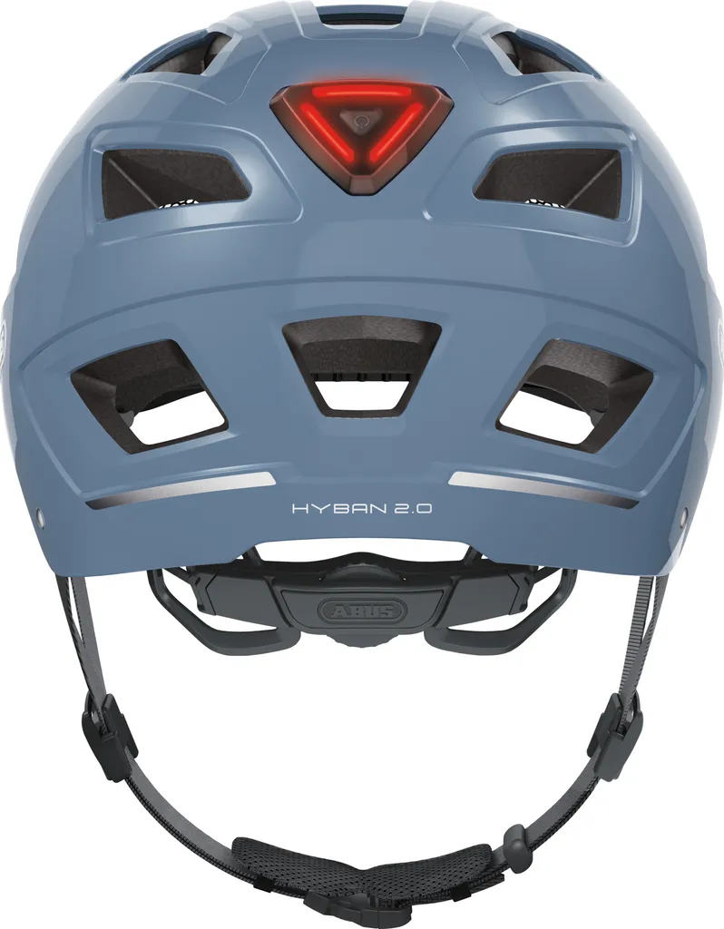 Casque vélo ABUS Hyban 2.0 Bleu clair coque ABS robuste et LED intégrée - 3