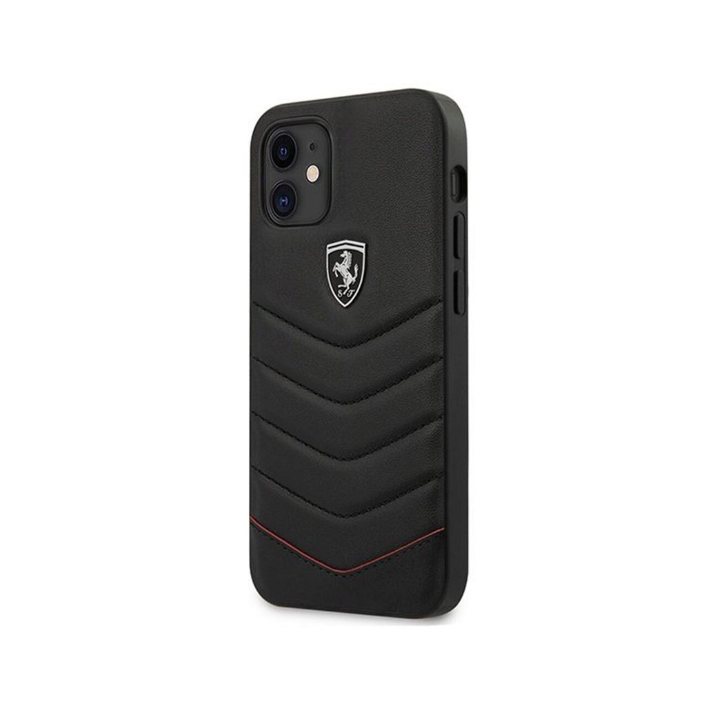 Ferrari Off Track gestikte hoes voor iPhone 12 Mini - Zwart Productafbeelding 
