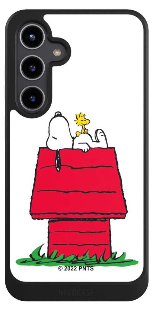 NIVOCASE Hülle für Samsung Galaxy S24+ Handyhülle NIVOcore Case Schwarz Offizielles Lizenzprodukt Peanuts Snoopy