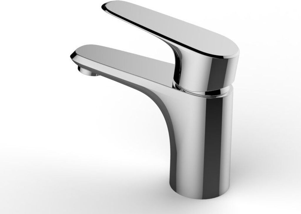 Design Waschtischarmatur stehend mit Klick-Klack-Stöpsel Chrom