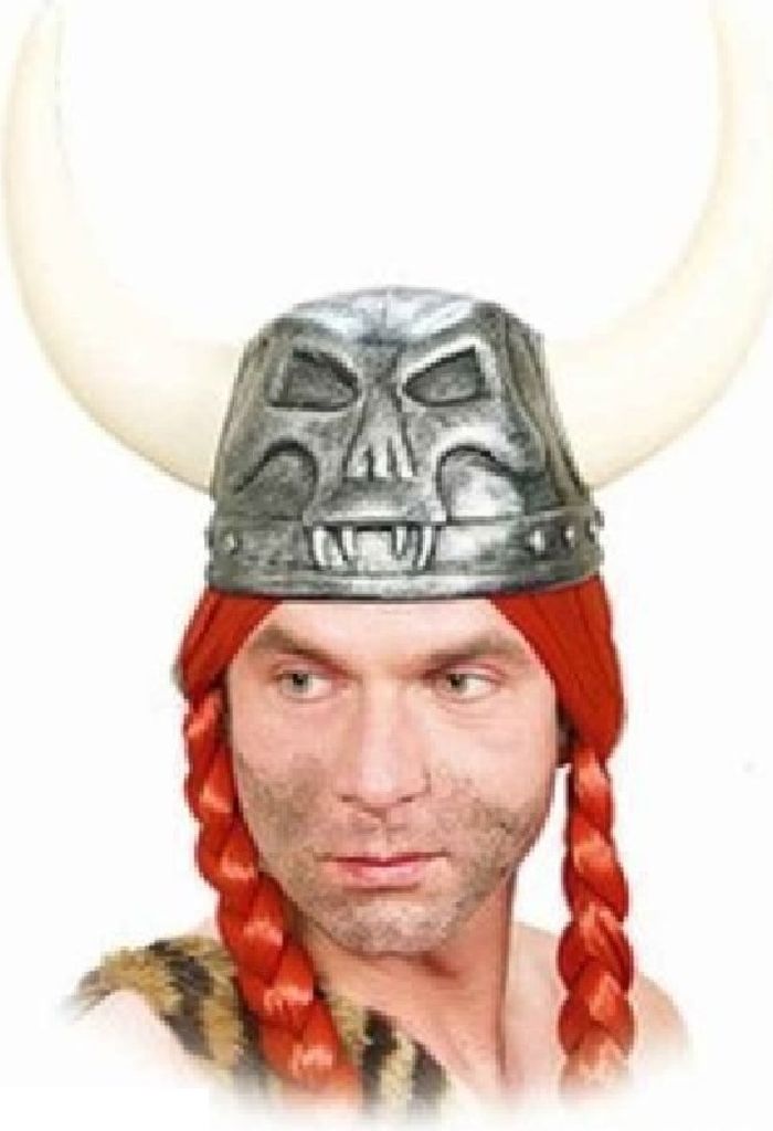O49012 silber Damen Herren Wikinger Helm Hunne