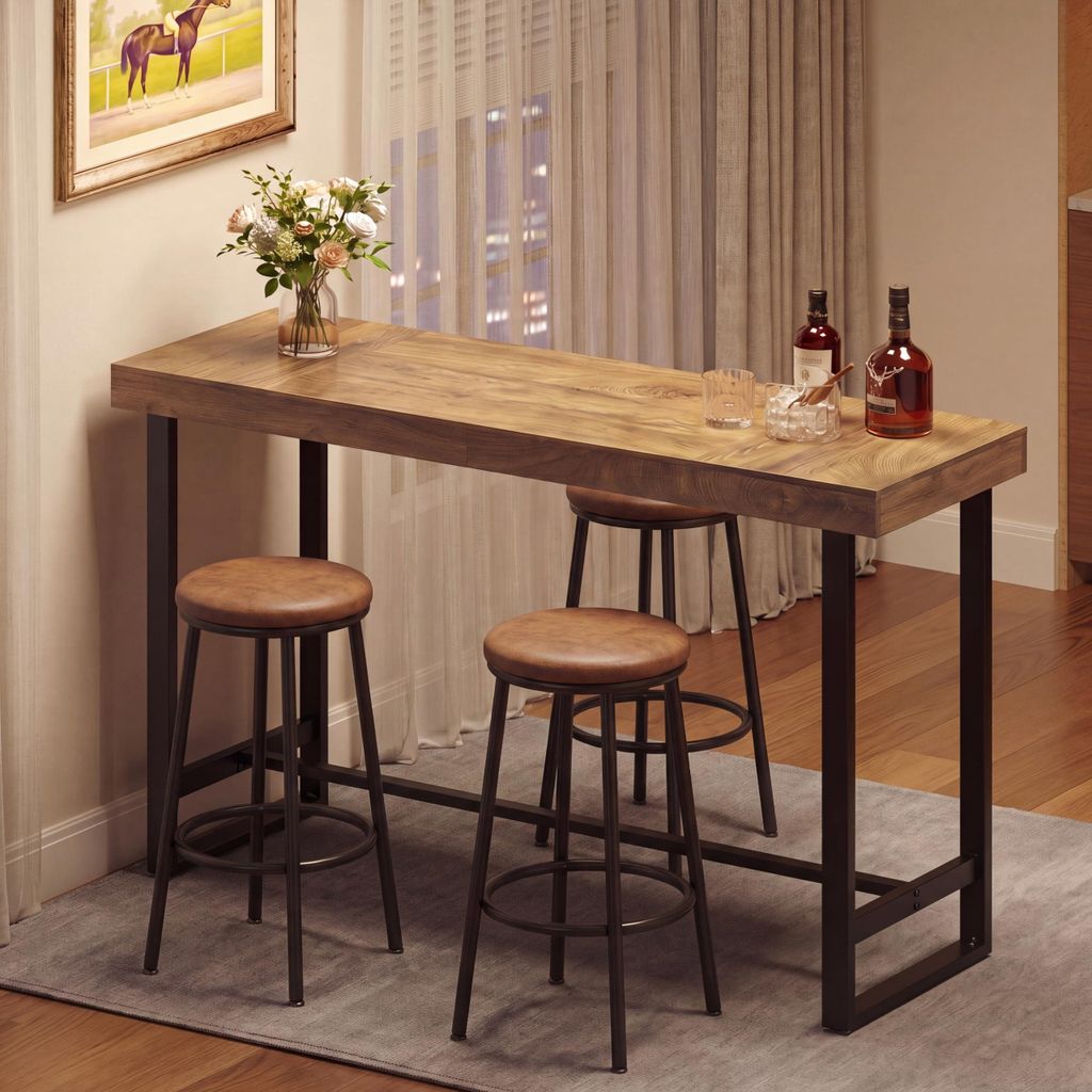 Tribesigns 180 cm Bartisch, Stehtisch mit Metallfußstütze, Produktbild 