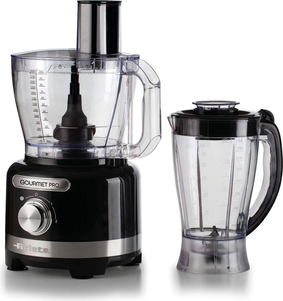 Ariete moderna 1782 Multifunktions-Küchenmaschine Gourmet Pro 3 L, schwarz