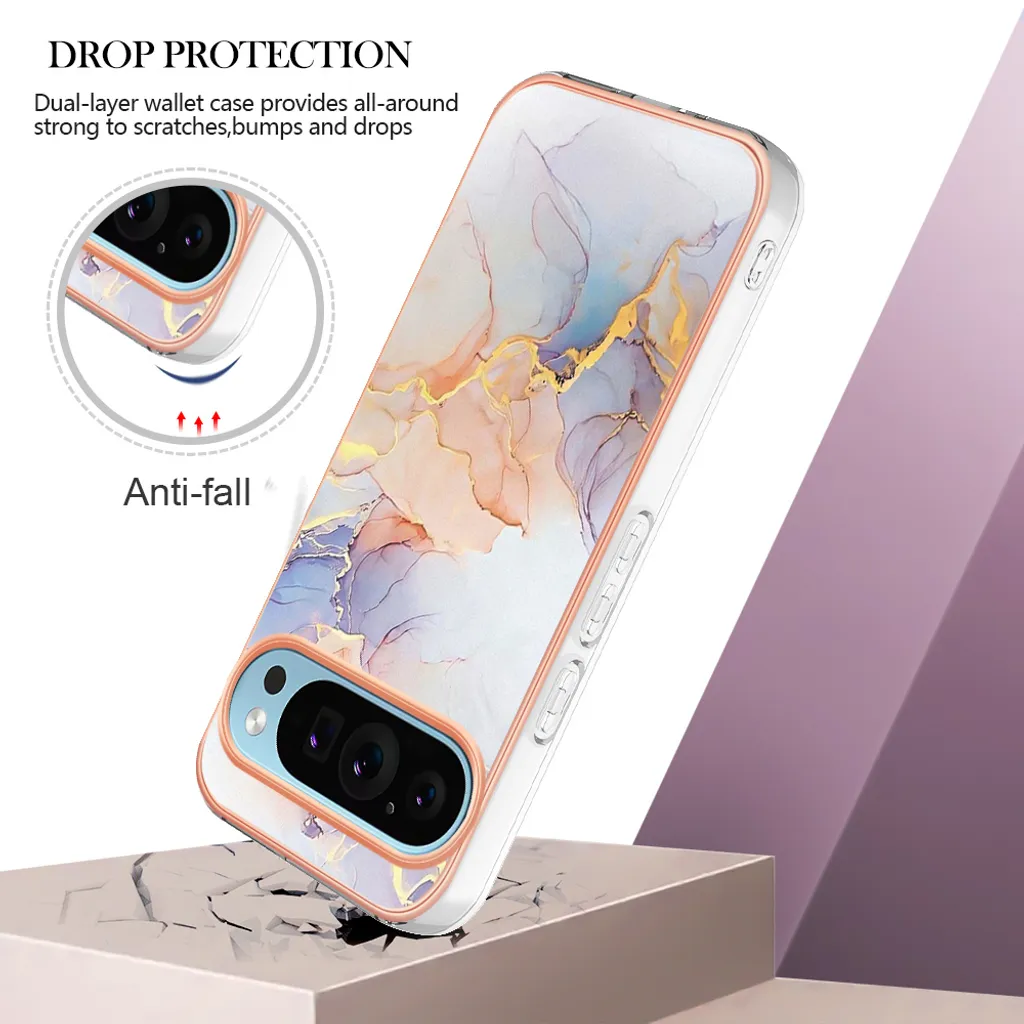 Custodia per Google Pixel 9 Pro XL, custodia in silicone TPU antiurto a fantasia Grigio - 6