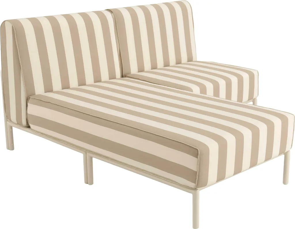 Petit salon de jardin bas beige 2 places idéal pour balcon et patio