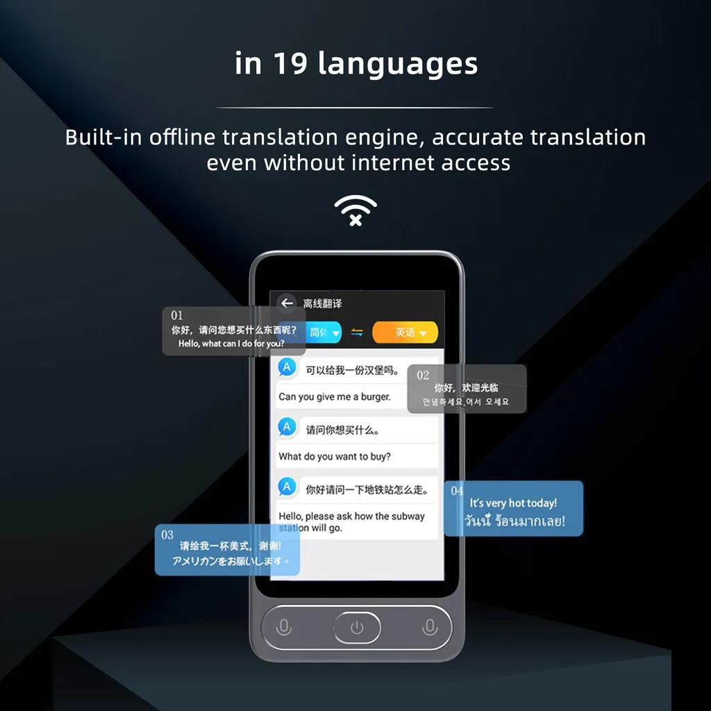 Interprète numérique de poche pour traduction simultanée 142 langues - 13