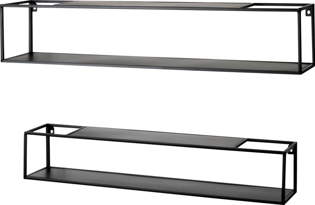 HAKU Wandregal 2er Set schwarz - Metall, B/H/T: Produktbild 