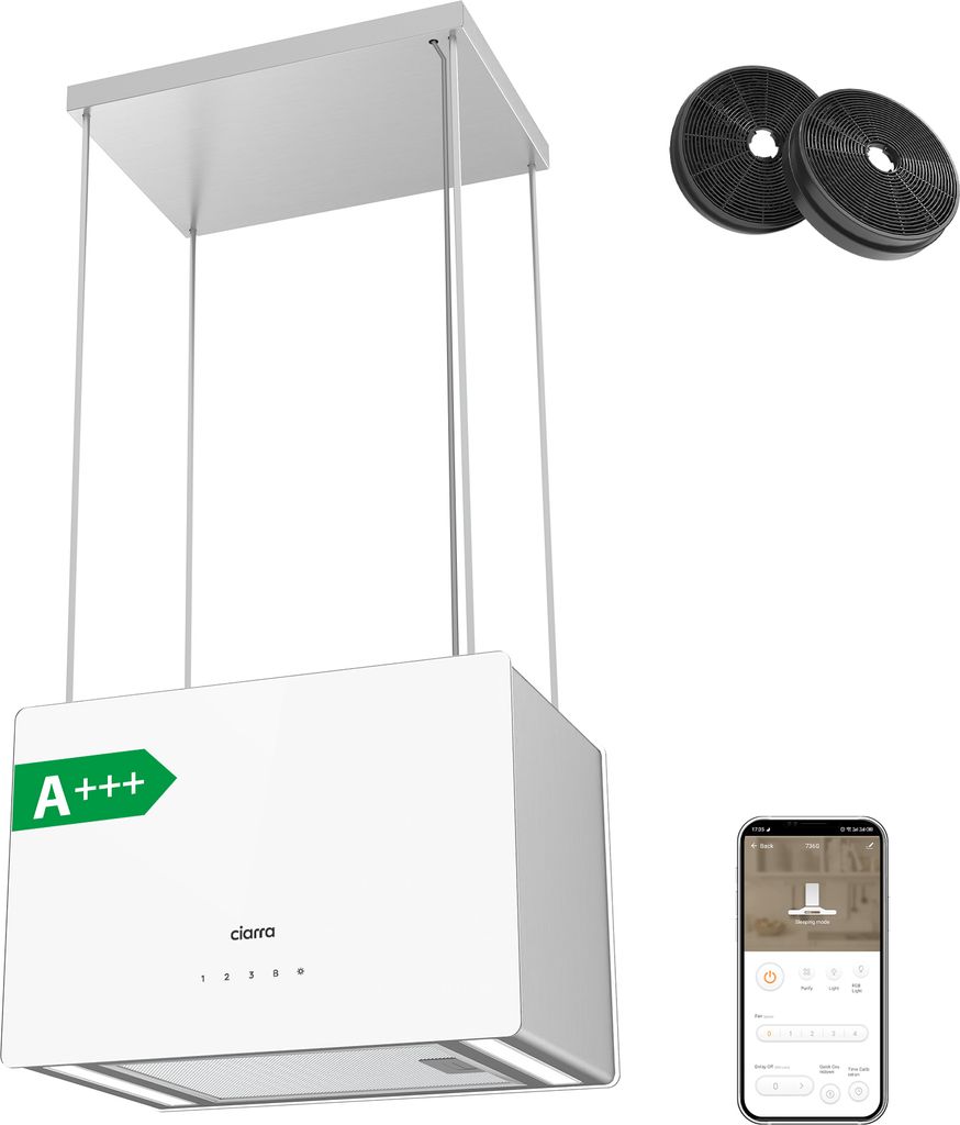 CIARRA Inselhaube A+++ 700 m³/h Freihängend Produktbild 