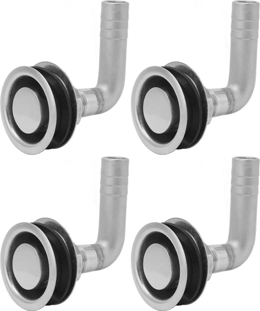 4PCS Évent de Réservoir Carburant 90° INOX 316 pour Tuyau de 5/8 Pouce