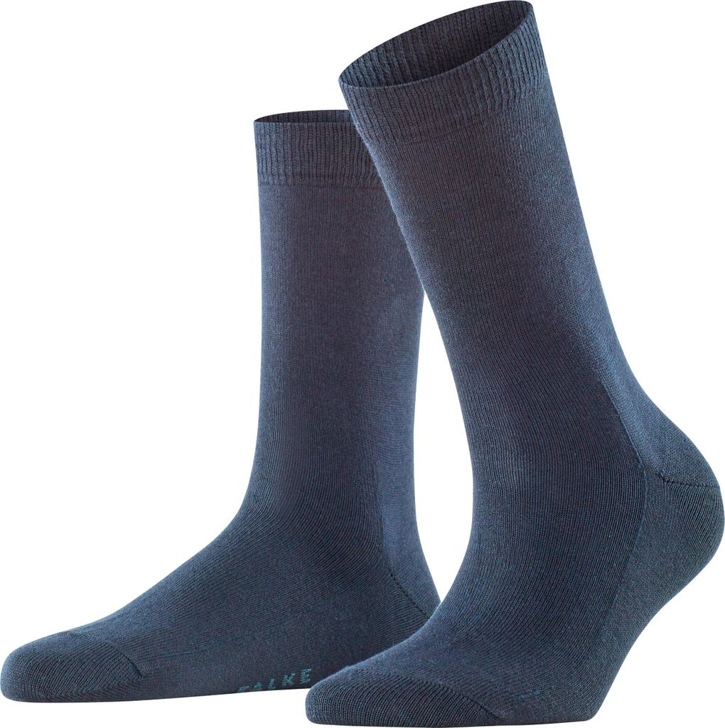 FALKE Damen Socken - Family SO, Kurzsocken, einfarbig Navy 39-42
