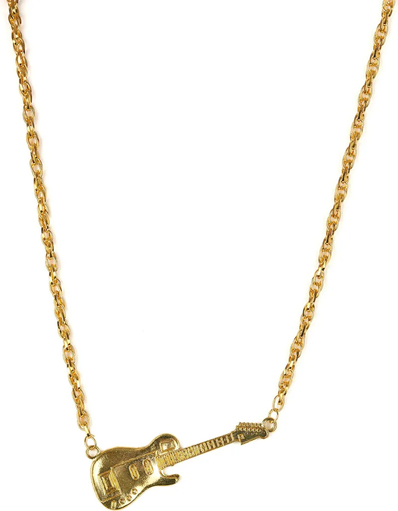 Collana Chitarra Oro Taglia Unica - Streetwear Music Style 2026