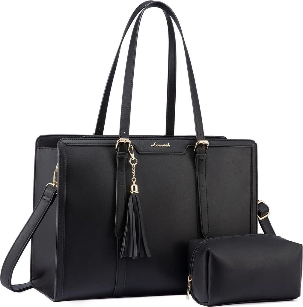 LOVEVOOK Laptoptasche 17 Zoll Damen Handtasche Leder Produktbild 