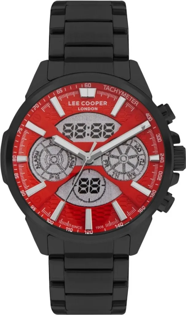 Montre analogique homme Lee Cooper rouge LC07878.680 pour un look urbain