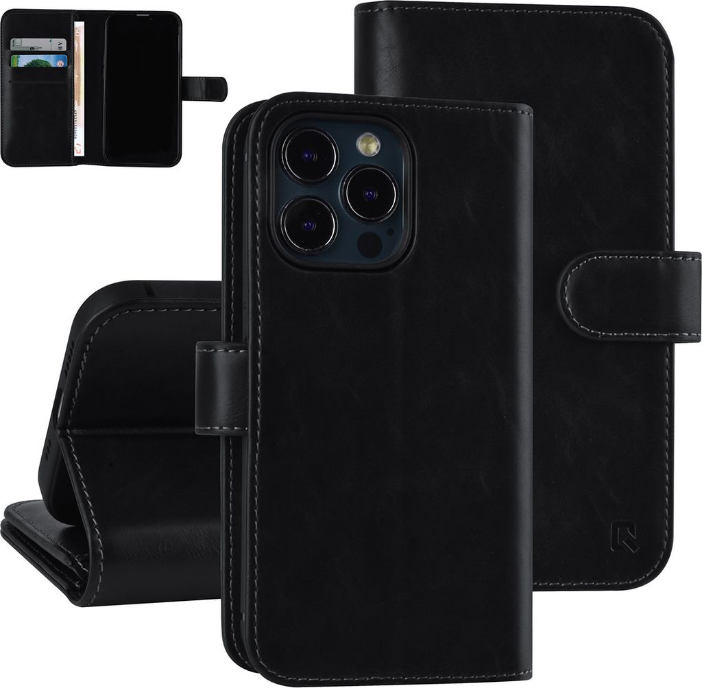 UNIQ Accessory Book type case iPhone 13 Pro - Card holder - Magnetic closure - Black