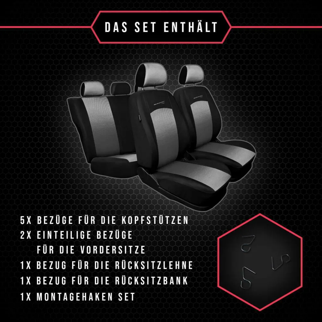 Coprisedili Auto Universali per Skoda Fabia Argento - Alta Protezione - 9