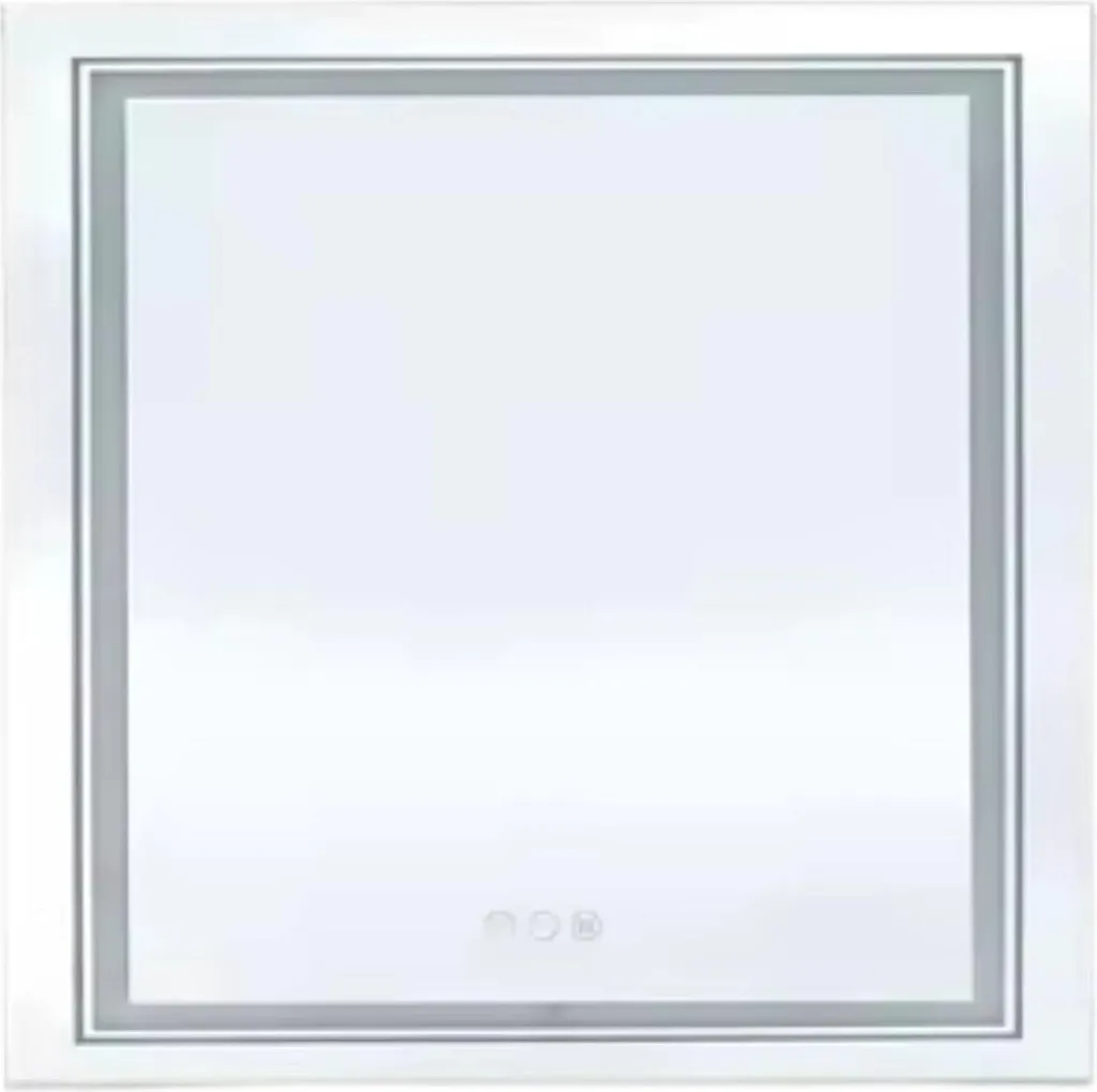 Miroir Mural de Salle de Bain RGB 80x80 cm pour Ambiance Moderne