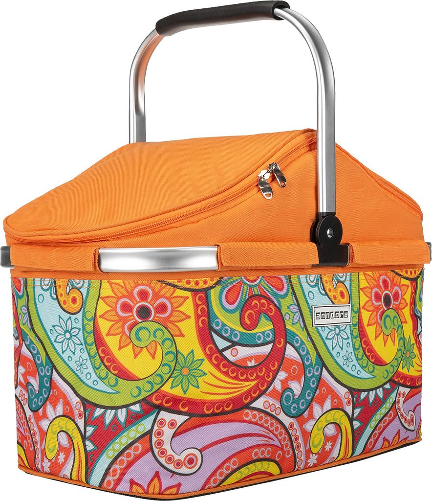 anndora Kühlkorb 25 Liter Orange paisley - Paisley