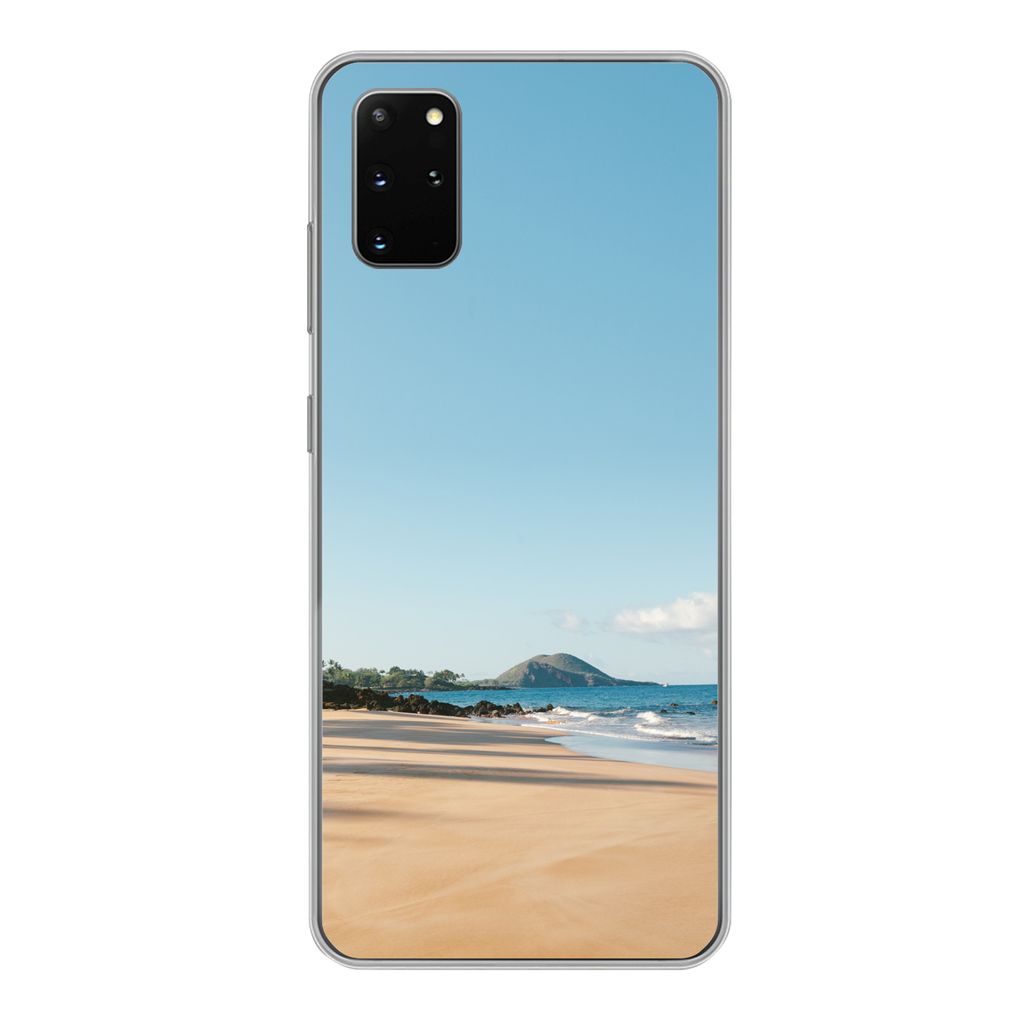 MuchoWow Handyhülle Schutzhülle Hülle für Samsung Galaxy S20 Plus Strand - Sommer - Palmen Silikon Softcase Handy Hülle - Hartschale