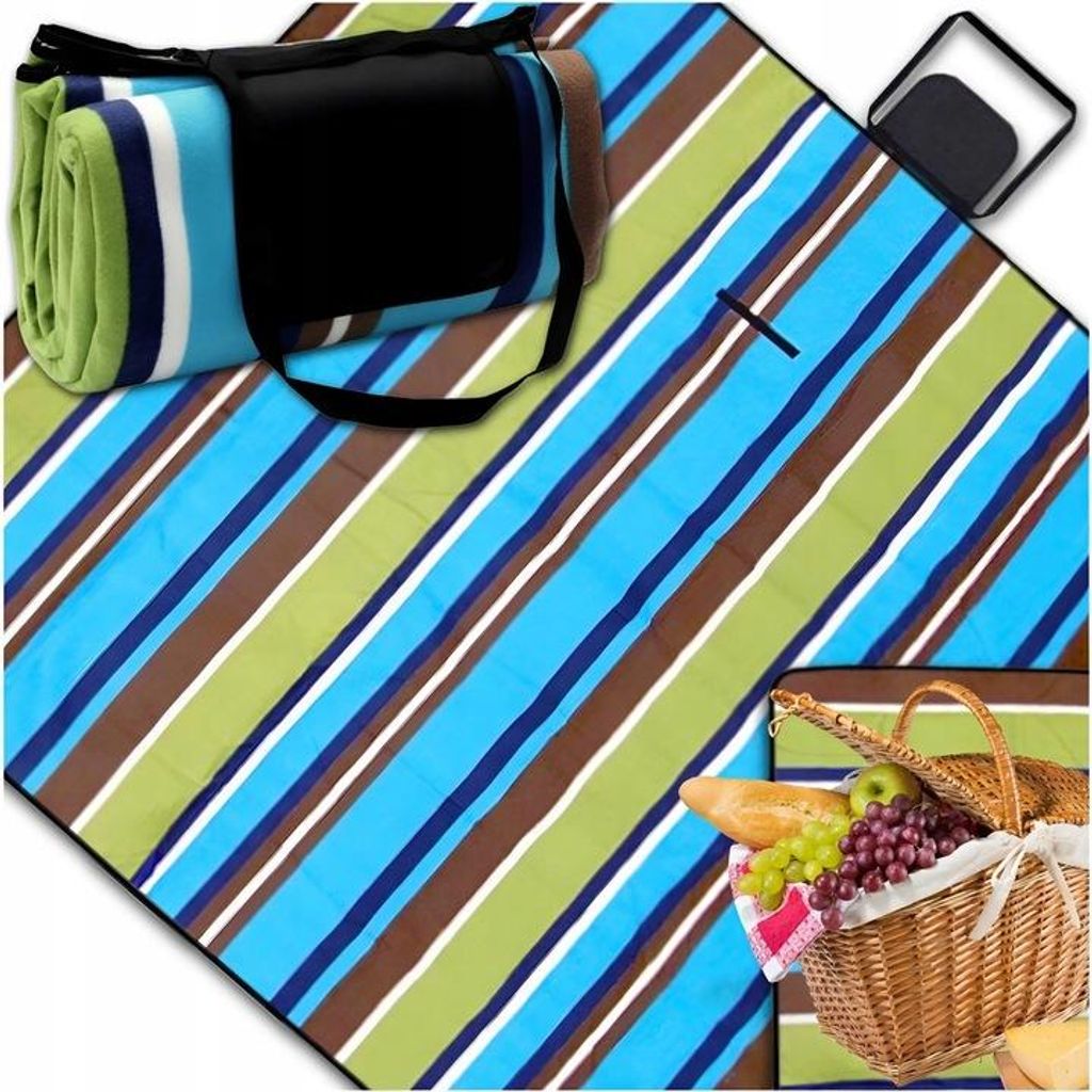 Picknickdecke 200x200 cm Wasserdicht Mit Isolierung Produktbild 