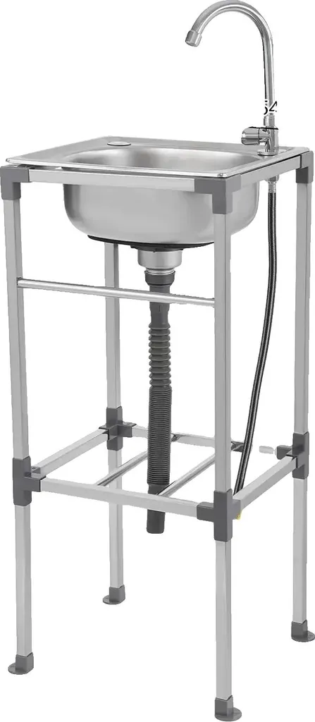 Lavello da cucina, acciaio inox, design indipendente, argento