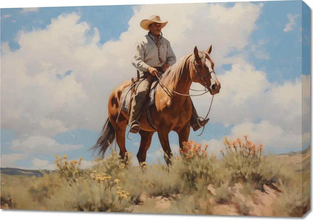 Décoration Murale Far West 100x70 cm - Tableau sur Toile Grand Format