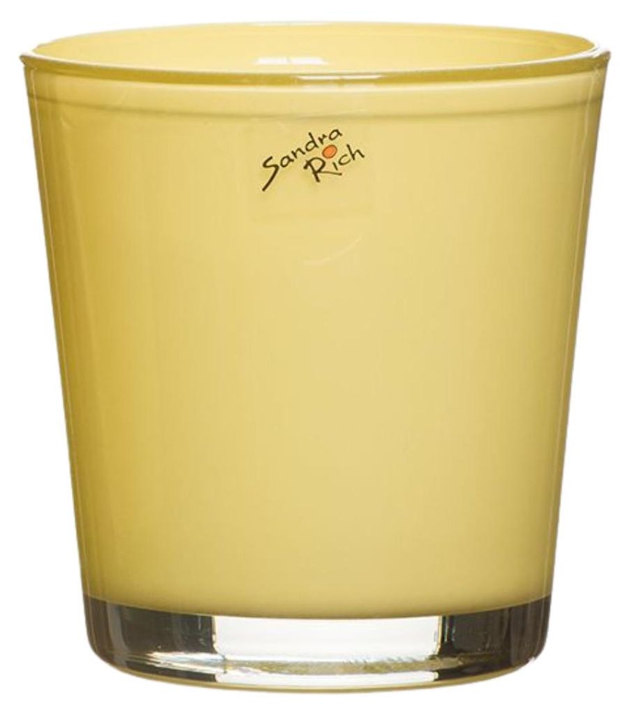 Glas Orchideentopf Blumentopf ORCHID vanilla gelb H. 13,5cm Produktbild 
