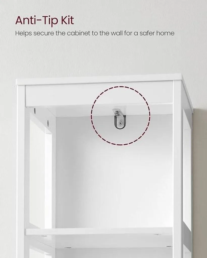 Armoire de bain FurnStar anti-humidité 30x30x141,5cm contre le désordre