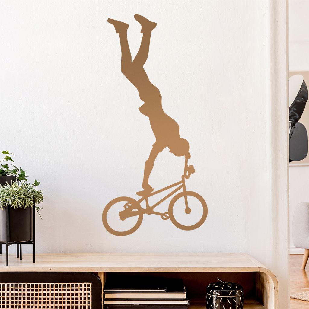 BMX Freestyle Fahrer Figur Wandtattoo Wandaufkleber Wall Sticker - Dekoration, Küche, Wohnzimmer, Schlafzimmer, Badezimmer
