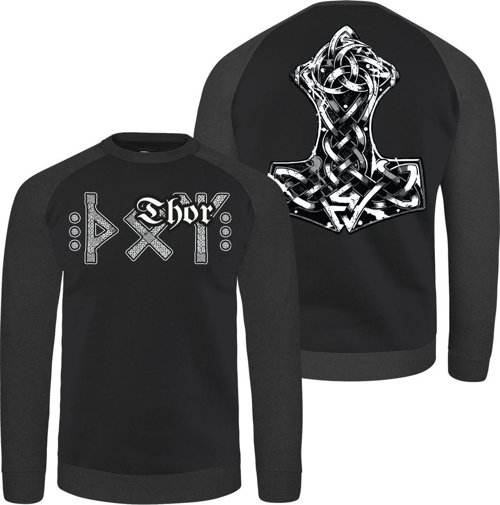 Herren Sweatshirt Thor in Runenschrift