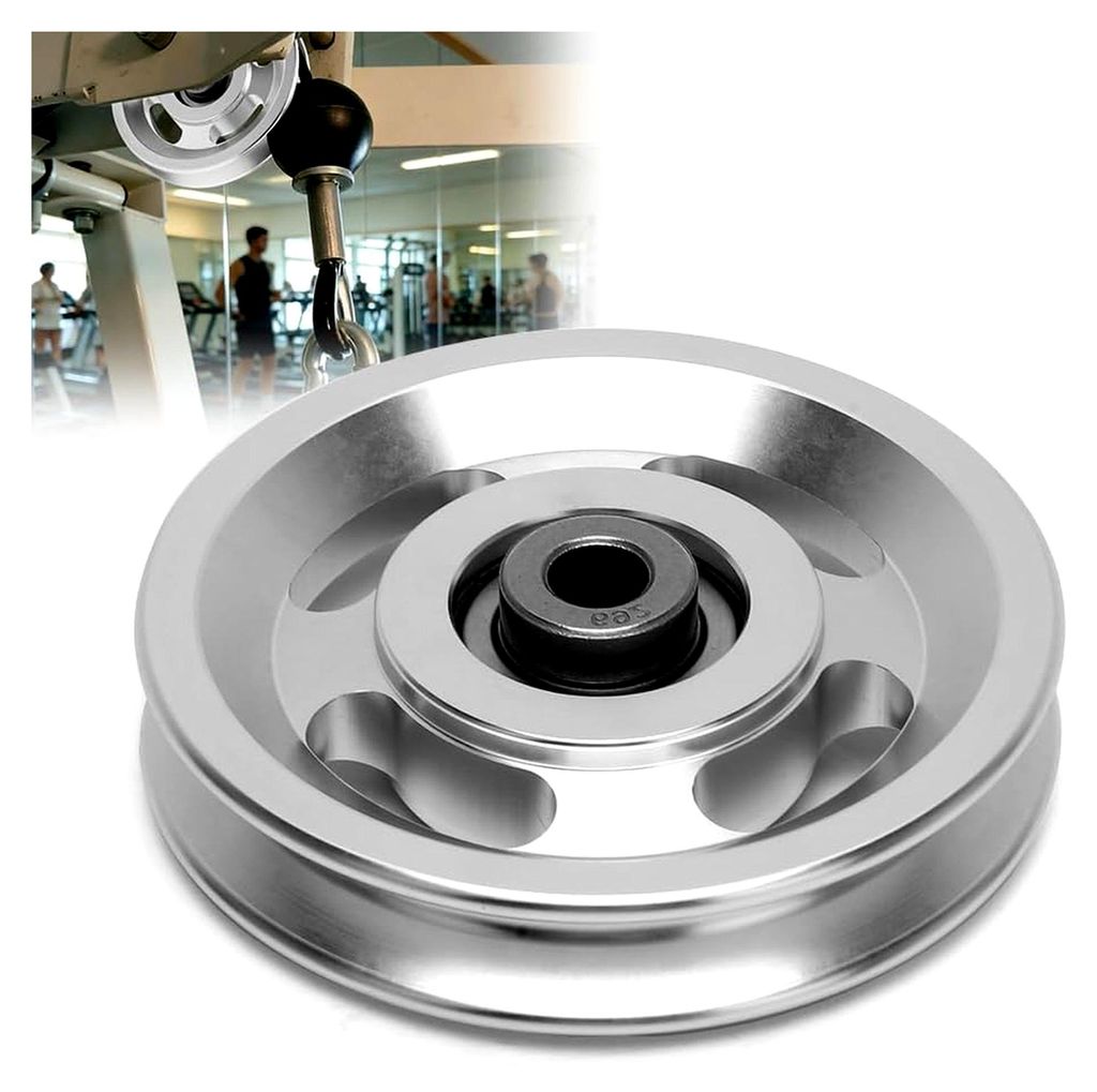 Umlenkrolle 95 MM aus Aluminiumlegierung, Seilrolle 95mm, 300 Kg Tragfähigkeit für Sportgeräte und Garagentorrollersysteme