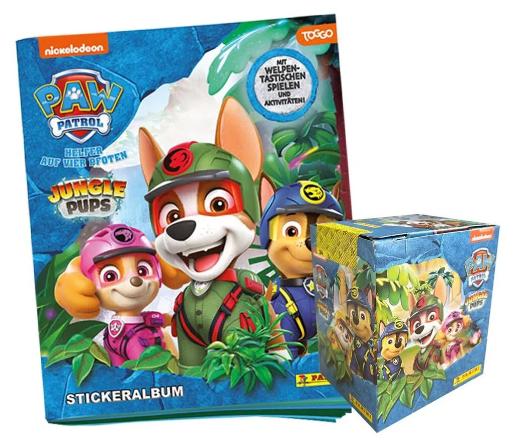 Pack Paw Patrol Jungle Pups avec 36 Sachets de Stickers et Album Photo