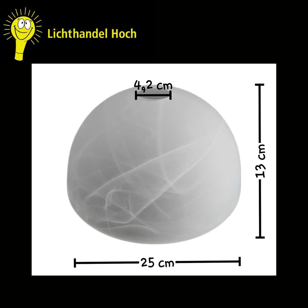 Lampenschirm Brava II Aus Glas – Ersatz Für Hänge- & Tischlampen, E27, Ø Befestigungsloch Ca. 4,2