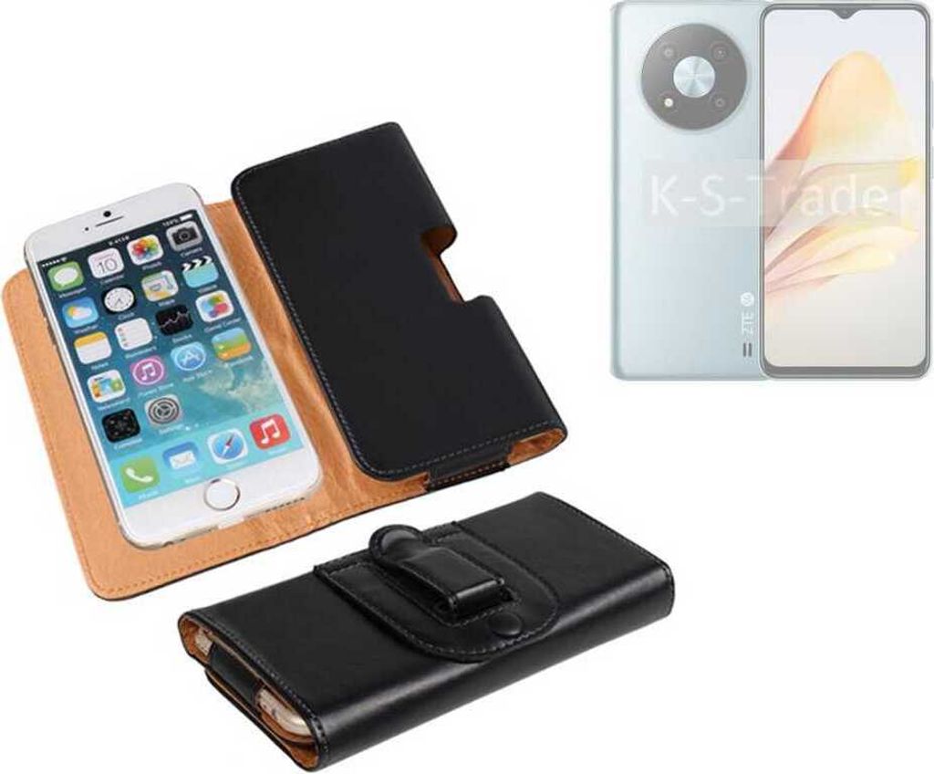 K-S-Trade Schützhülle Handyhülle kompatibel mit ZTE Voyage A41 5G Holster Gürtel Tasche Schutzhülle Handy-Tasche Smartphone Case Seitentasche