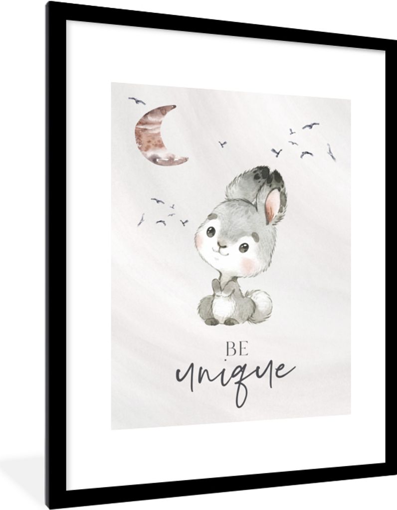 MuchoWow® Gerahmtes Poster Zitate - Kinder - Einzigartig Produktbild 
