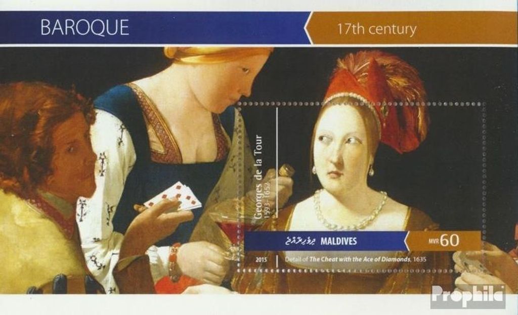 Briefmarken Malediven 2015 Mi Block 851 (kompl. Ausg.) postfrisch Barock