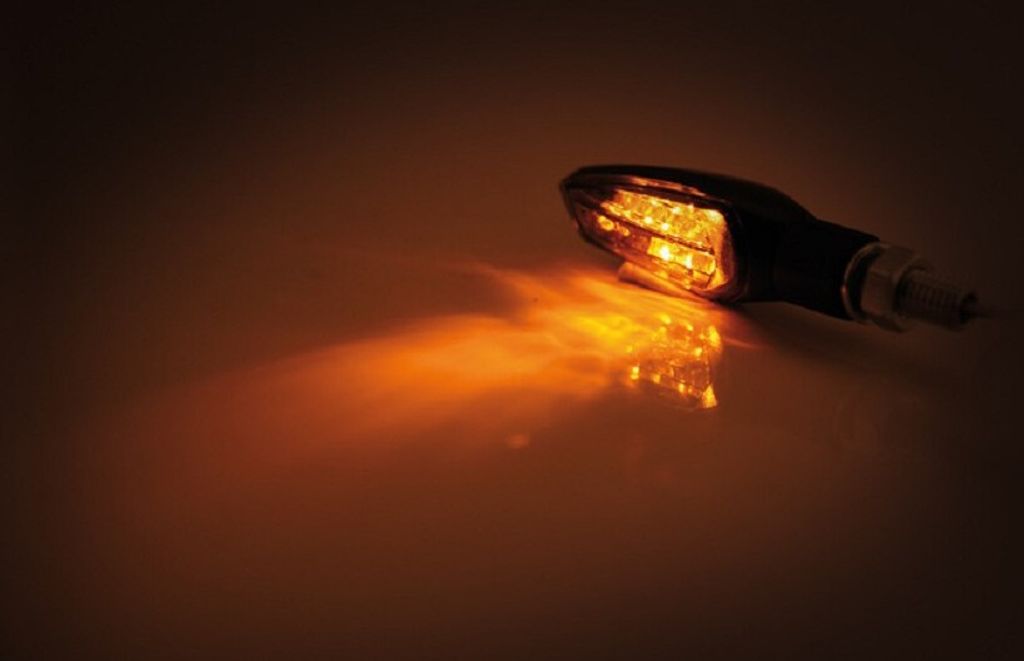 Indicatore LED NOVA, nero, vetro colorato, coppia Immagine del prodotto 