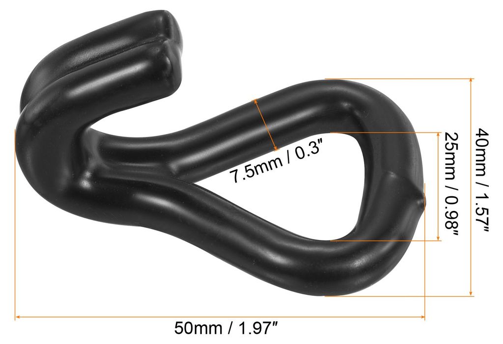 Paket von 4 Doppel J Riemen Haken 25mm Hohe Ladung Beschichtung fš¹r LKW Anh?nger