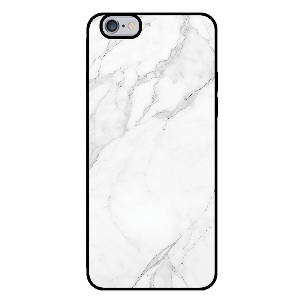 Smartphonica Handyhülle für iPhone 6/6s mit Marmordruck - TPU-Hülle mit Marmordesign - Weiß