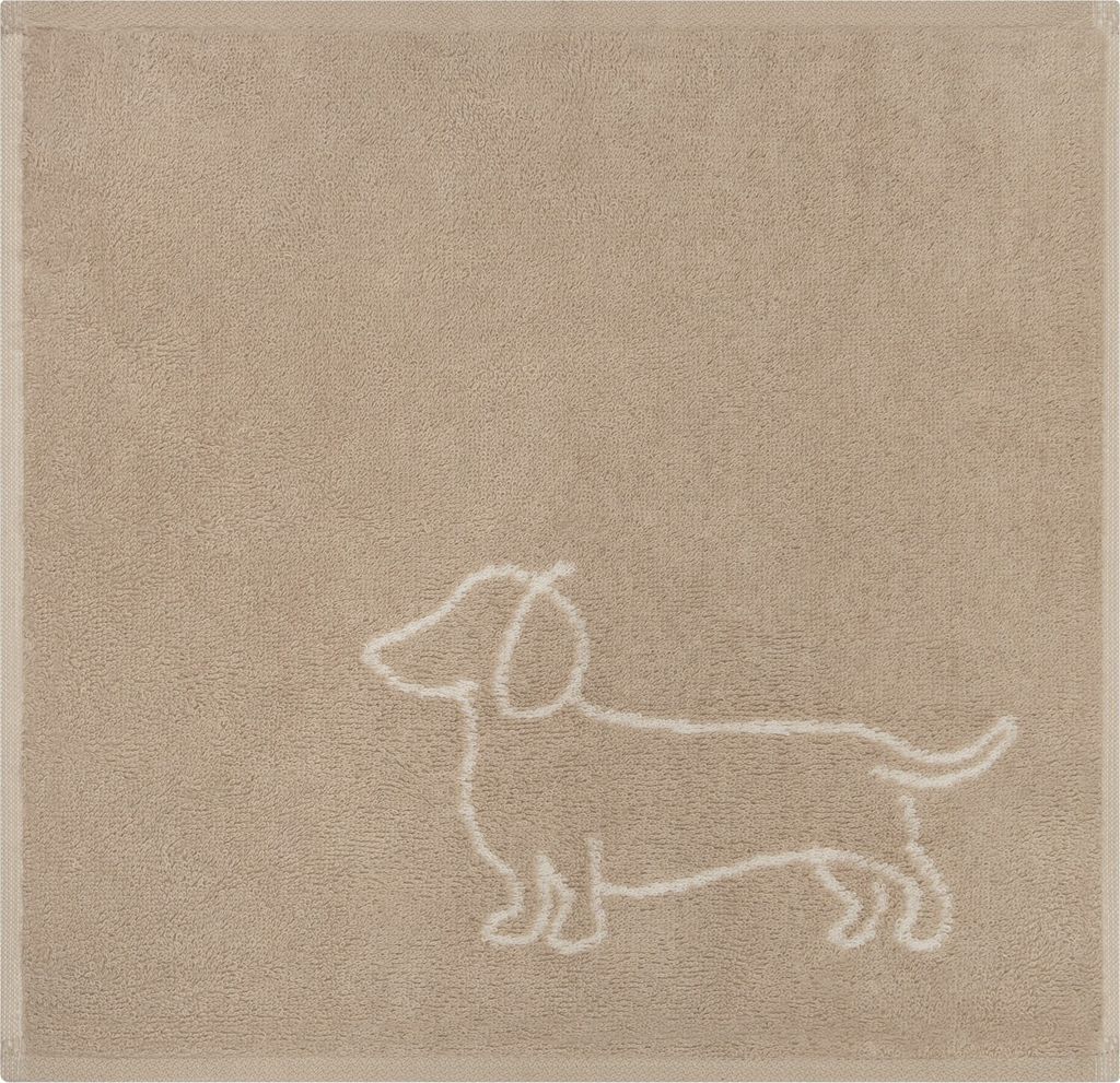 Cawö Gästetuch We love Dogs Companion 6248-33 Dackel Natur 30x50