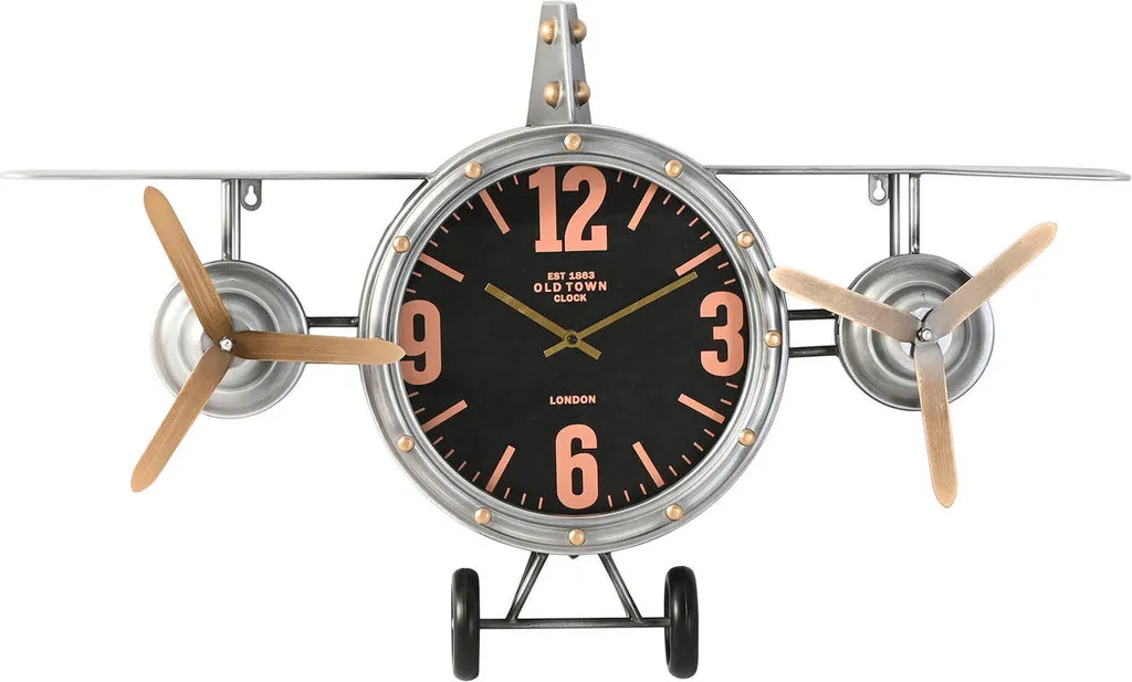 Horloge Murale Avion pour Décoration Bureau ou Salon Chic 87x52 cm