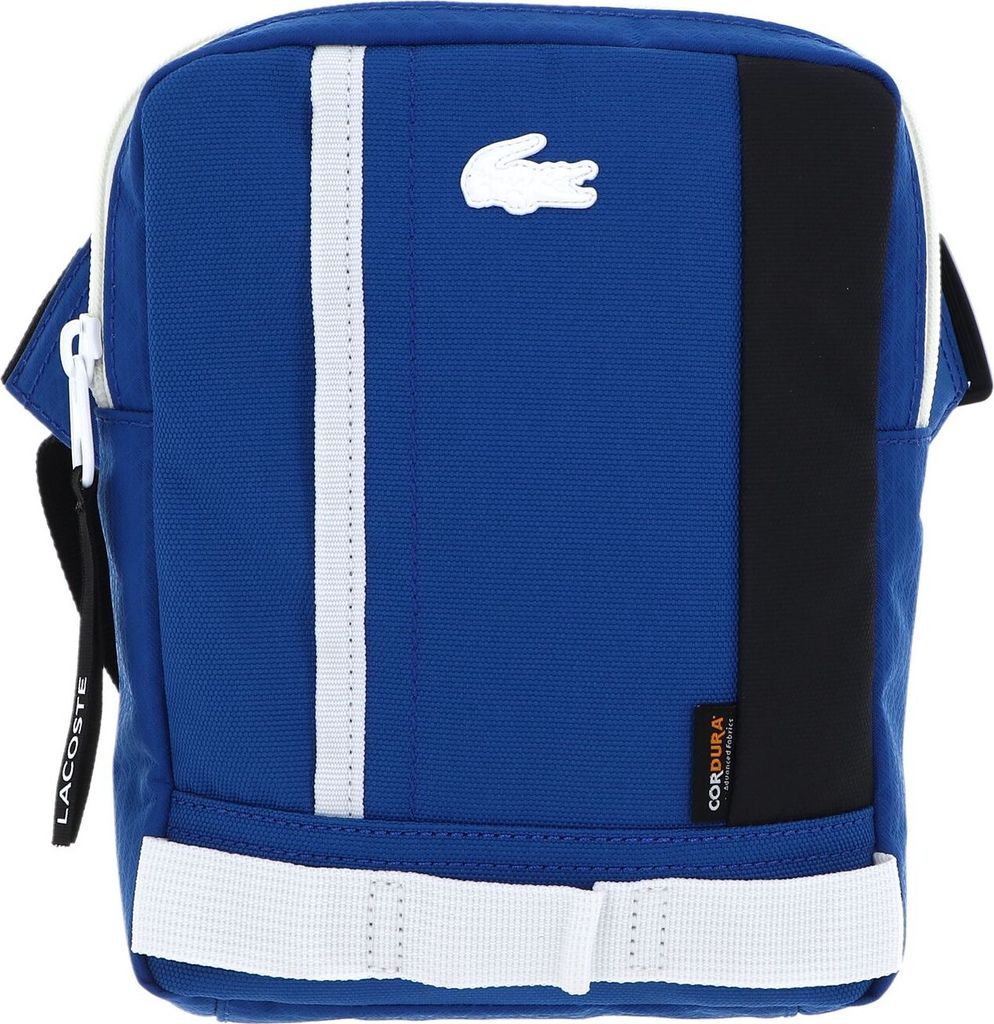 LACOSTE Umhängetasche Urban Break Vertical Camera Bag Marina Noir Farine blau